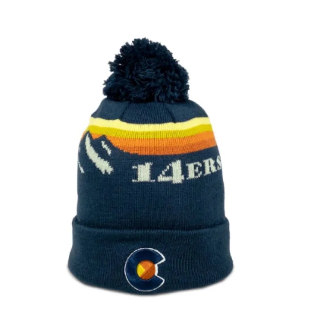 Yo Colorado Kids' Colorado 14ers Beanie Navy Blue 2-7 Years NWT Hat Mountains